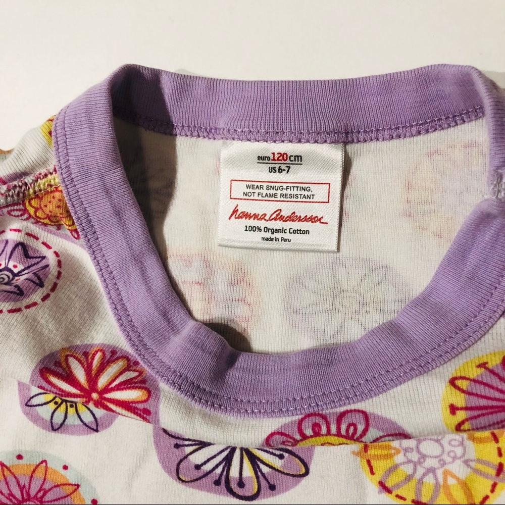 Hanna Andersson 120(6-7) pajama top long sleeve print - Picture 3 of 5